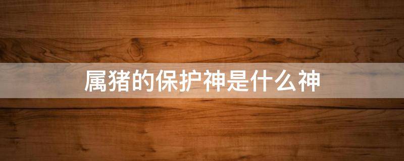 属猪的保护神是什么神 属猪的保护神是什么?
