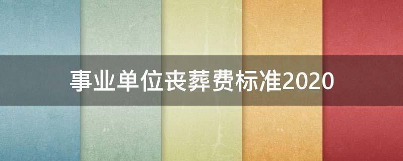 事业单位丧葬费标准2020（事业单位丧葬费标准2020宜昌市）