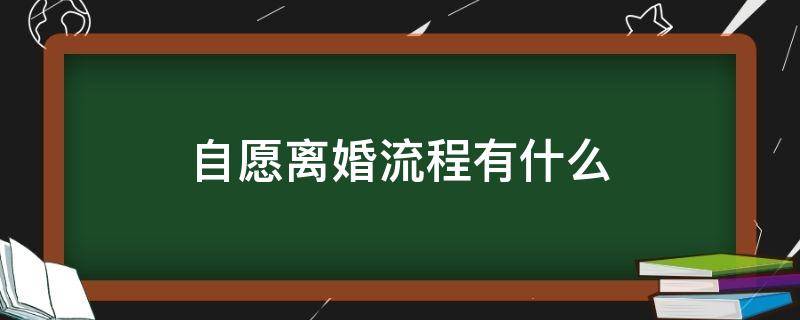 自愿离婚流程有什么（双方自愿离婚的程序是如何规定的?）