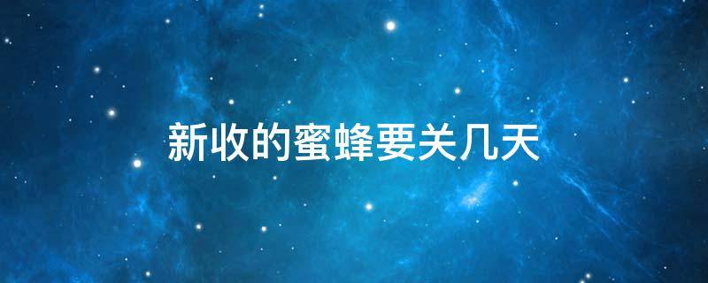 新收的蜜蜂要关几天（刚收的蜜蜂要关几天）