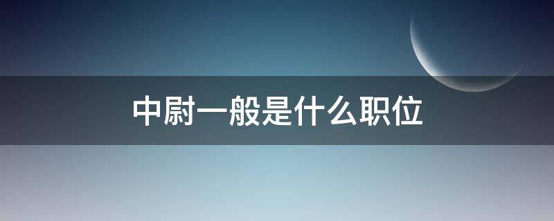 中尉一般是什么职位（中尉军衔是什么职位）