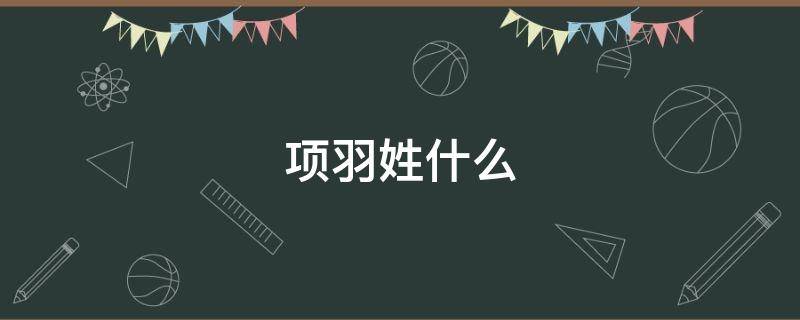 项羽姓什么（项羽姓什么叫什么）