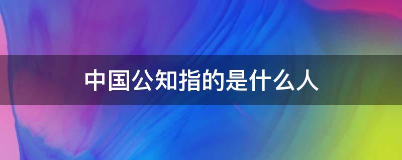 中国公知指的是什么人（中国公知是哪些人）