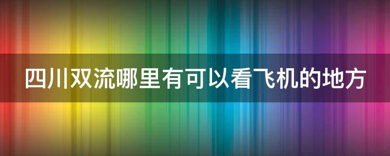 四川双流哪里有可以看飞机的地方（四川双流哪里有可以看飞机的地方啊）