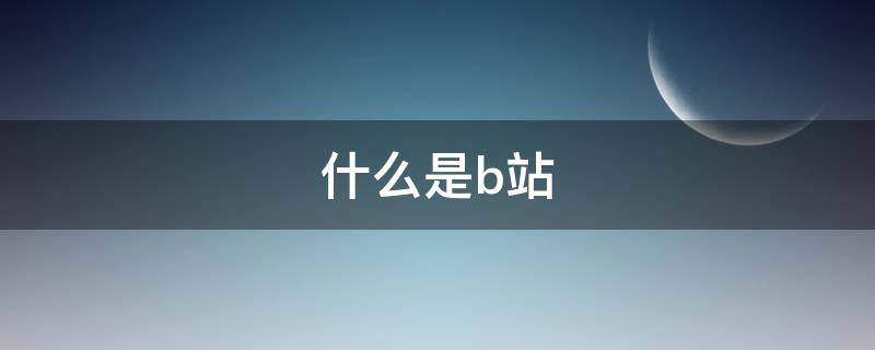 什么是b站 请问什么是b站