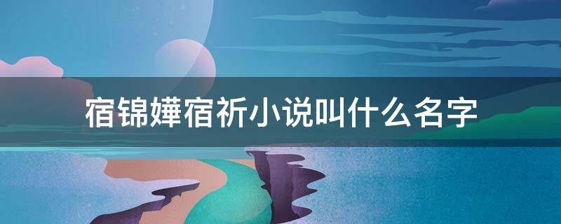 宿锦嬅宿祈小说叫什么名字 宿锦嬅宿祈全文阅读