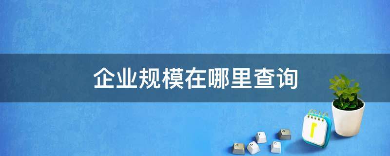 企业规模在哪里查询 怎么查询企业属于什么规模