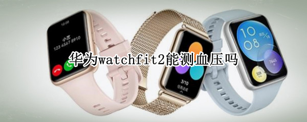 华为watchfit2能测血压吗（华为watchgt2e能测血压吗）