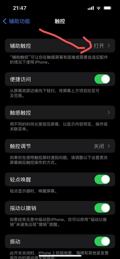 ios16悬浮球动不了怎么办