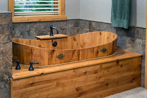 木质*浴缸的优缺点 木质浴缸尺寸规格图片