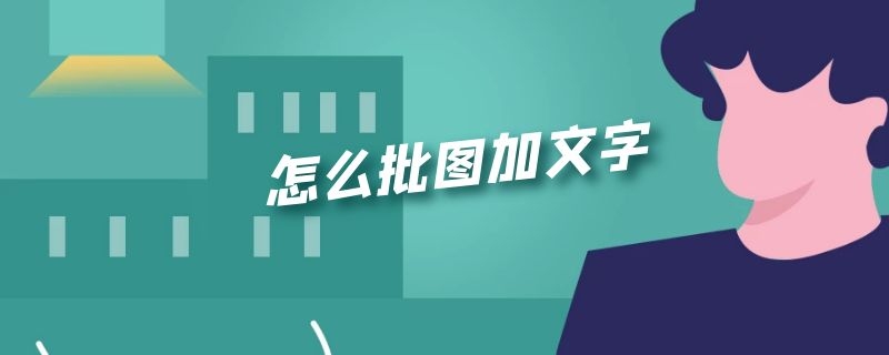 怎么批图加文字