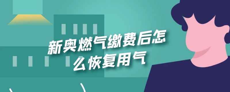 新奥燃气缴费后怎么恢复用气