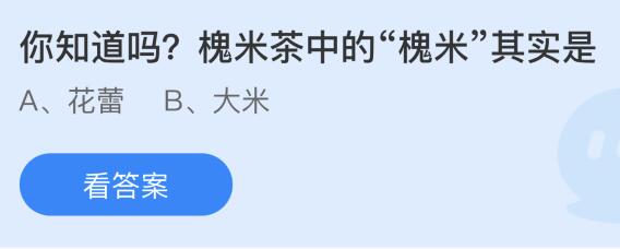 槐米茶中的槐米其实是花蕾还是大米？今天蚂蚁庄园最新答案6月3日