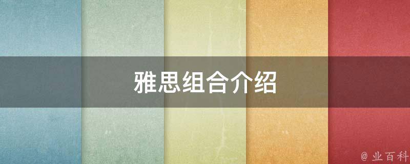 雅思组合介绍 雅思组合简介