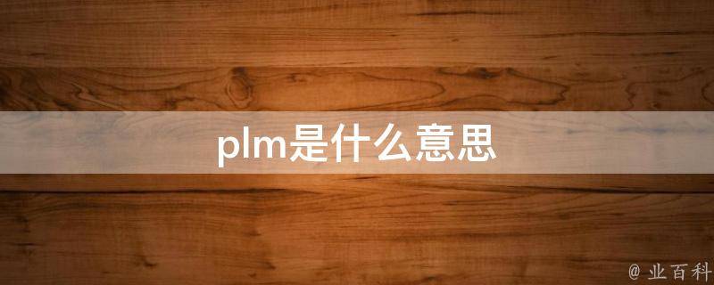 plm是什么意思 palm是什么意思