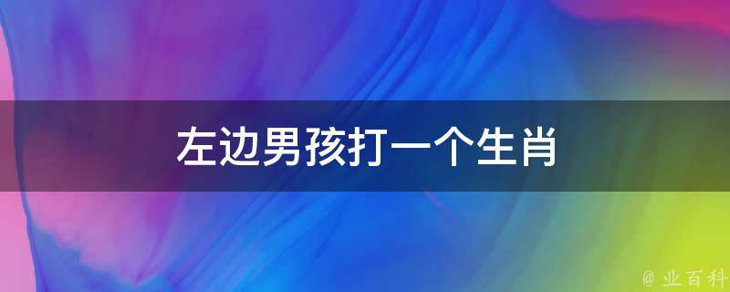 左边男孩打一个生肖（左边是男孩还是右边是男孩）