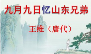 9月9日忆山东兄弟这首古诗是什么意思（9月9日忆山东兄弟的意思古诗意思是什么）