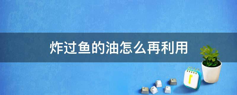 炸过鱼的油怎么再利用（油炸过鱼的油怎么处理）