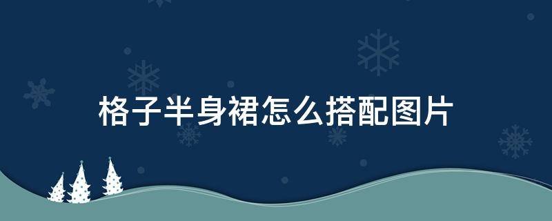 格子半身裙怎么搭配图片 格子半身裙怎么搭配上衣图片欣赏